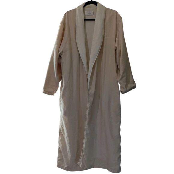 Ritz Carlton Spa Half Moon Bay Bath Robe L/XL Tan Vintage Shawl Collar W/ Belt U - Picture 2 of 13